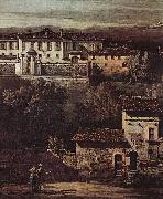 Bernardo Bellotto Das Dorf Gazzada, Blick von Sud-Ost auf die Villa Melzi d'Eril oil painting